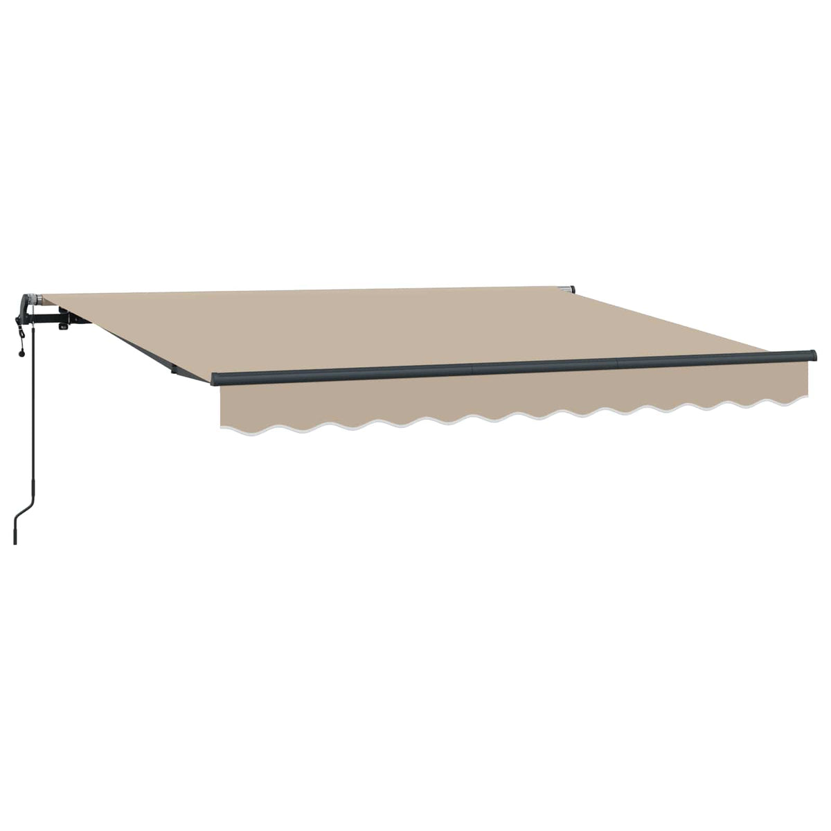 vidaXL Markiza wysuwana Beżowy 350 x 200 cm tkanina