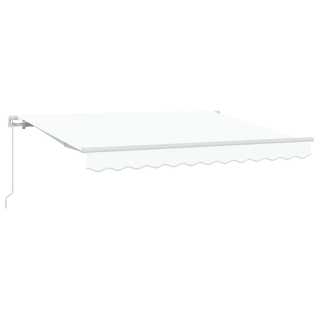 vidaXL Markiza zwijana Biały 350 x 200 cm tkanina