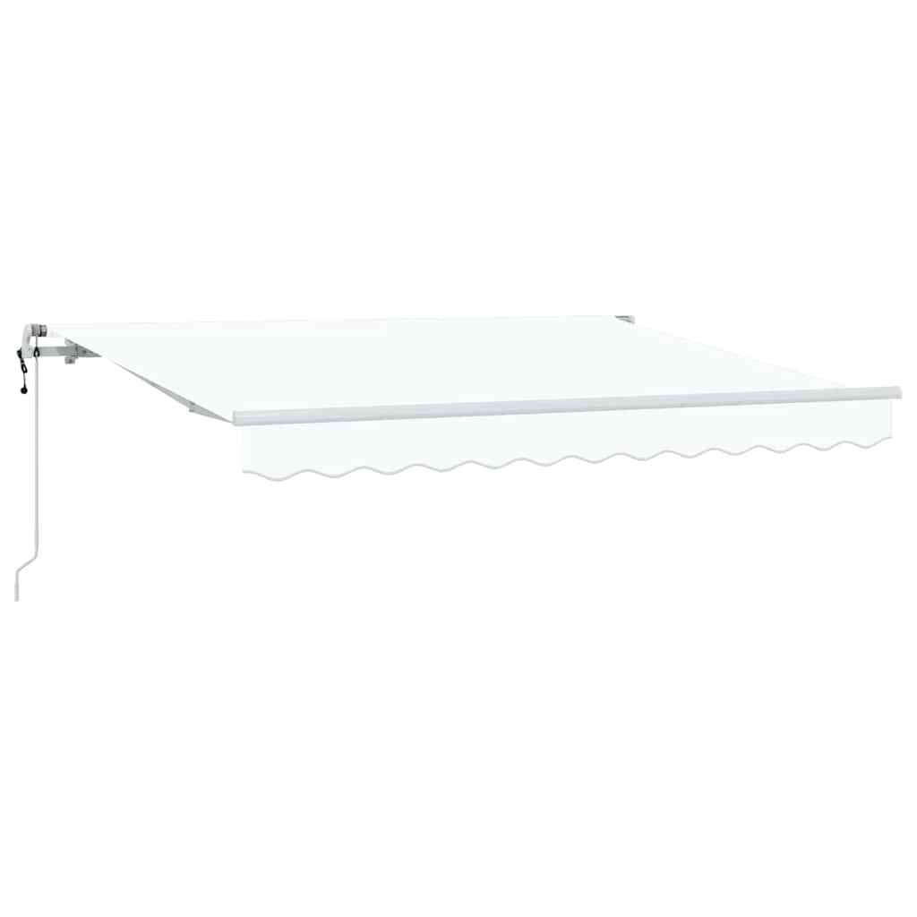 vidaXL Markiza zwijana Biały 350 x 200 cm tkanina