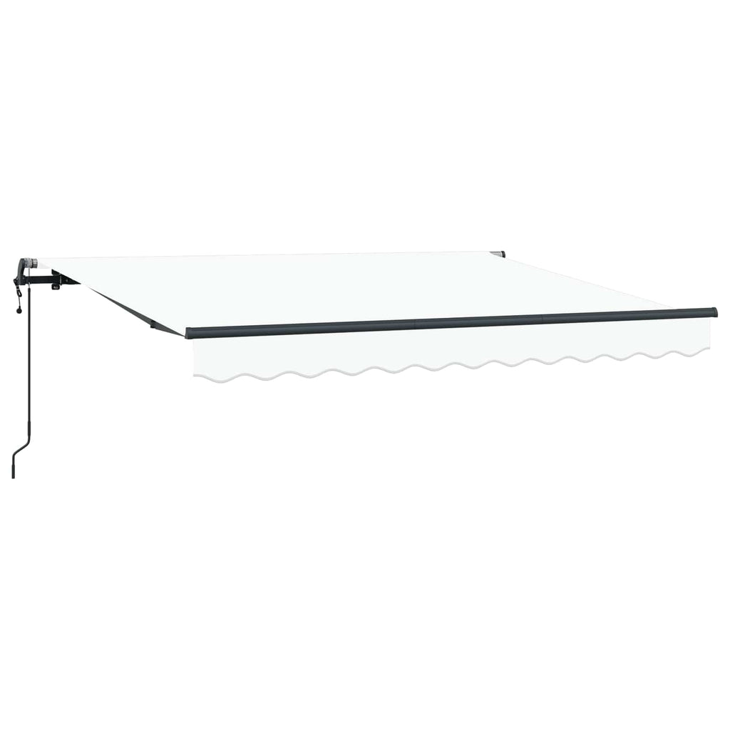 vidaXL Markiza zwijana Biały 350 x 200 cm tkanina
