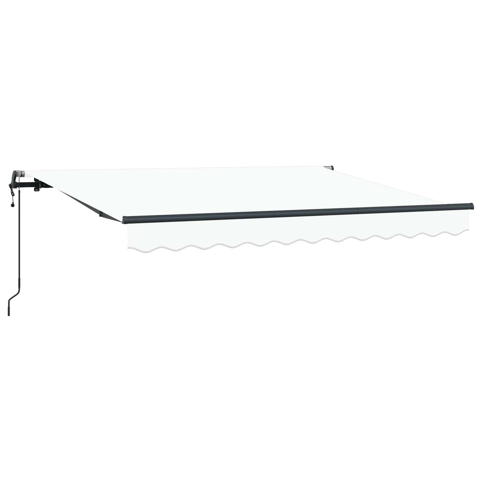 vidaXL Markiza zwijana Biały 350 x 200 cm tkanina