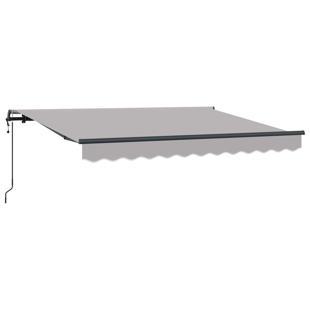 vidaXL Markiza zwijana Jasnoszary 350 x 200 cm tkanina