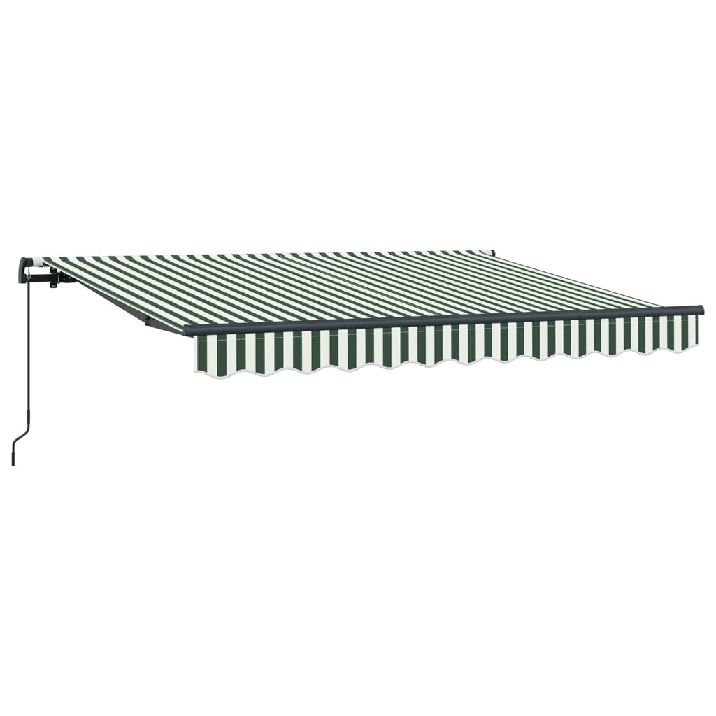 vidaXL Markiza zwijana Zielony 350 x 200 cm tkanina