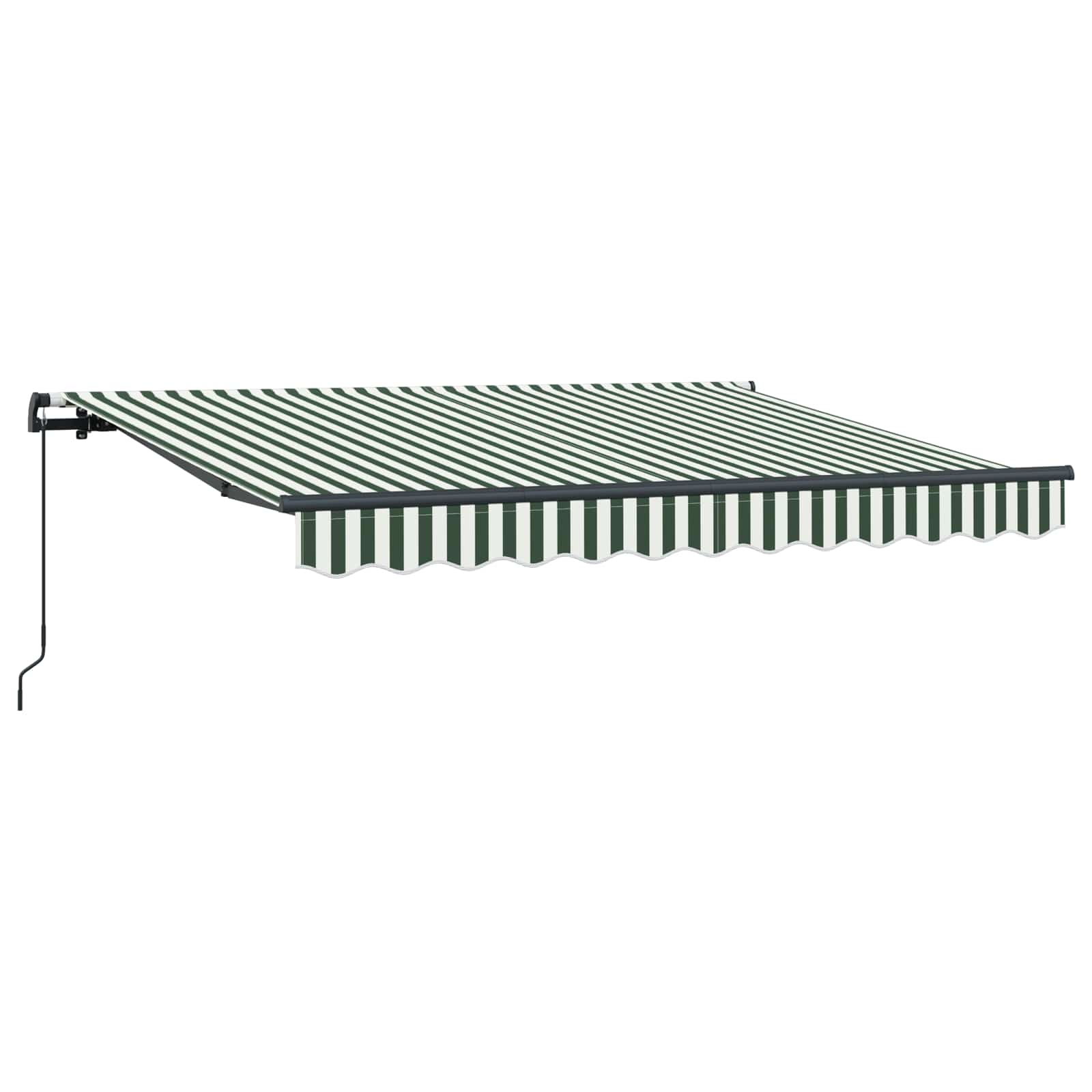 vidaXL Markiza zwijana Zielony 350 x 200 cm tkanina