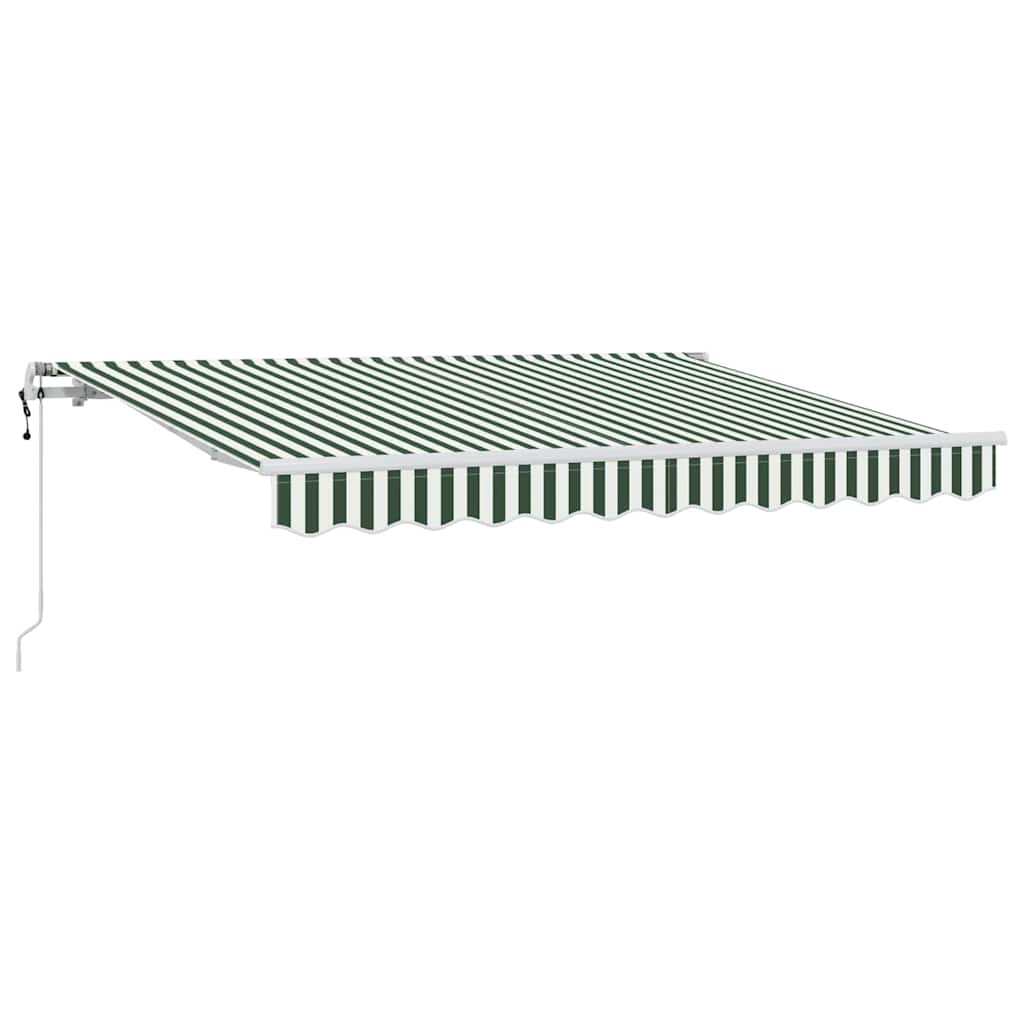 vidaXL Markiza zwijana Zielony 350 x 200 cm tkanina