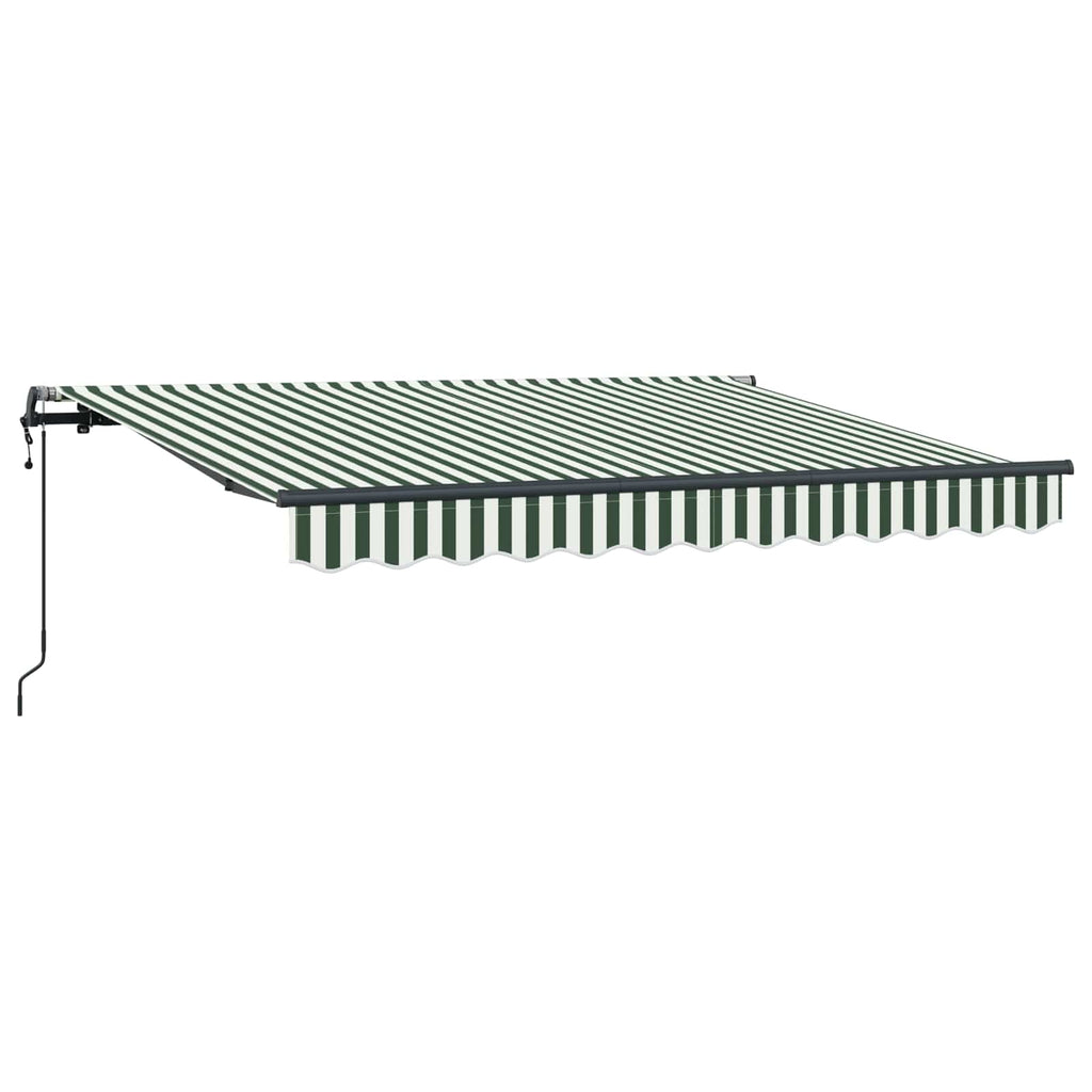 vidaXL Markiza zwijana Zielony 350 x 200 cm tkanina