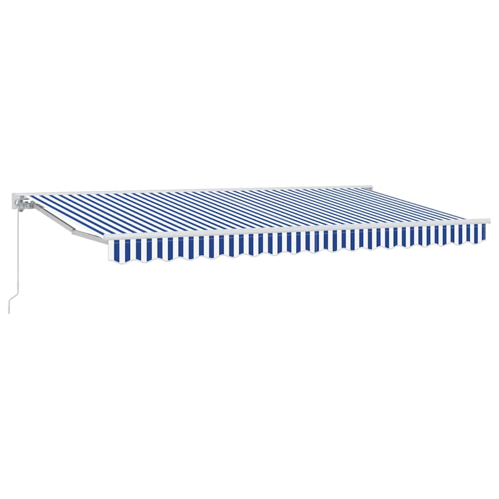 vidaXL Rama markizy Niebieski i biały 400 x 200 cm