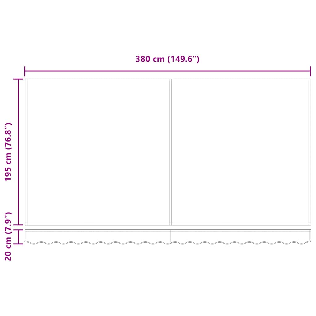 vidaXL Rama markizy Niebieski i biały 400 x 200 cm