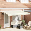 vidaXL Rama markizy kremowy 400 x 200 cm Poliester z powłoką PU