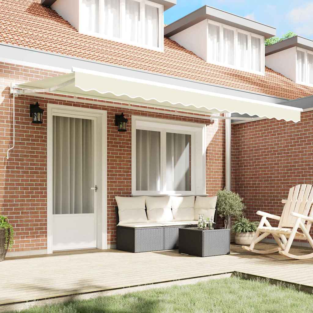 vidaXL Rama markizy kremowy 400 x 200 cm Poliester z powłoką PU