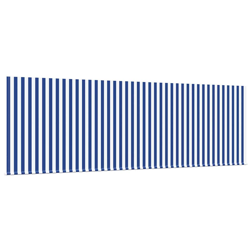 vidaXL Markiza wysuwana Niebieski i biały 400 x 200 cm