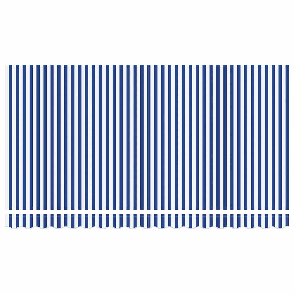 vidaXL Markiza wysuwana Niebieski i biały 400 x 200 cm