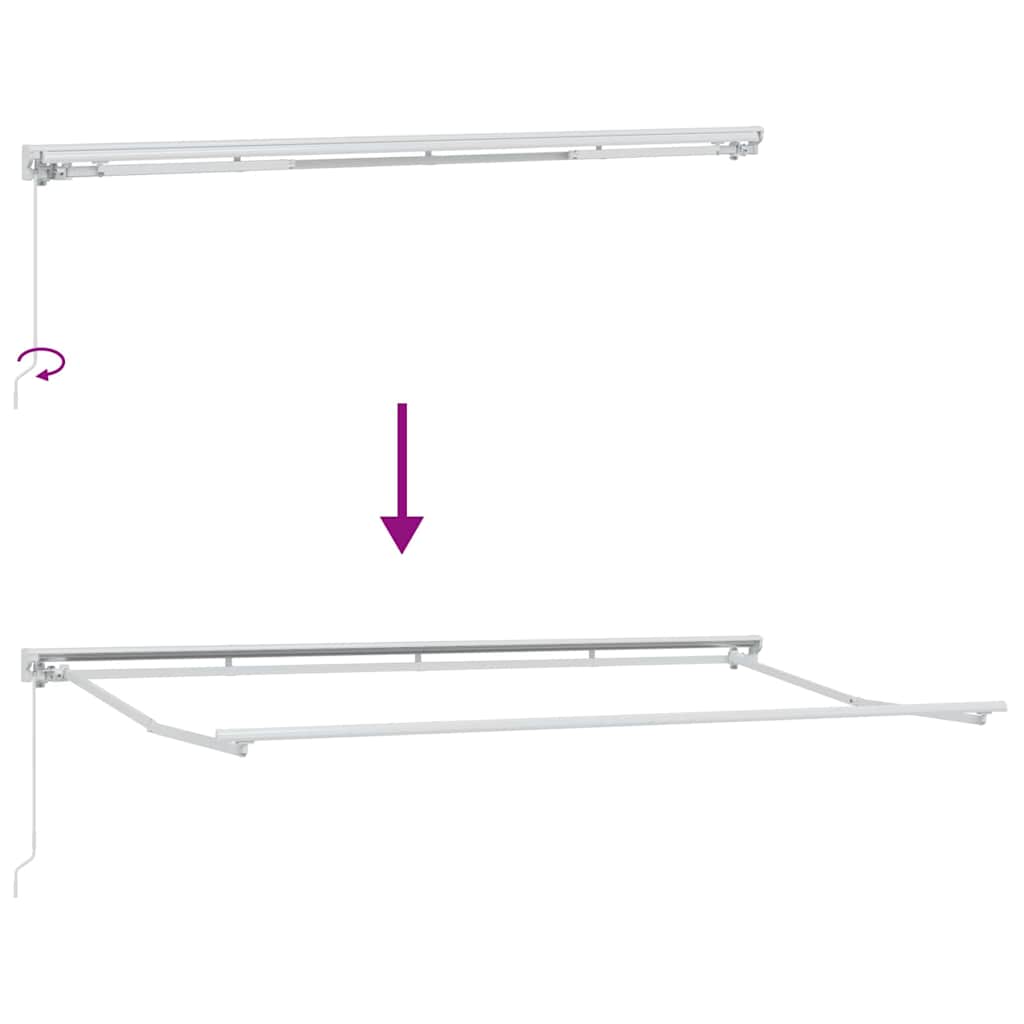 vidaXL Markiza wysuwana Niebieski i biały 400 x 200 cm