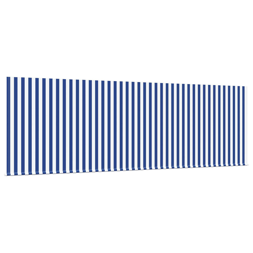 vidaXL Markiza wysuwana Niebieski i biały 400 x 200 cm