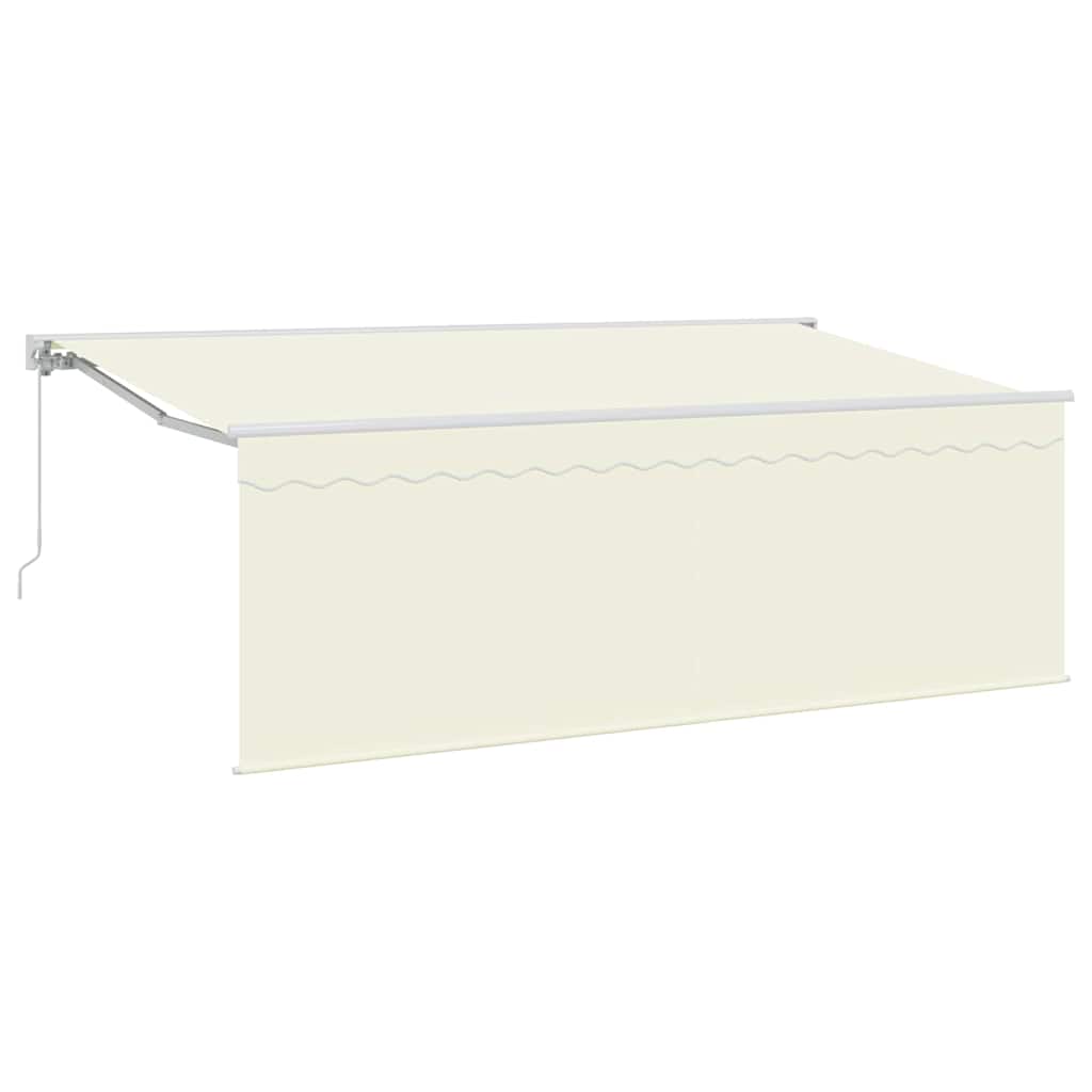 vidaXL Markiza wysuwana Kremowy 400 x 200 cm Poliester i aluminium