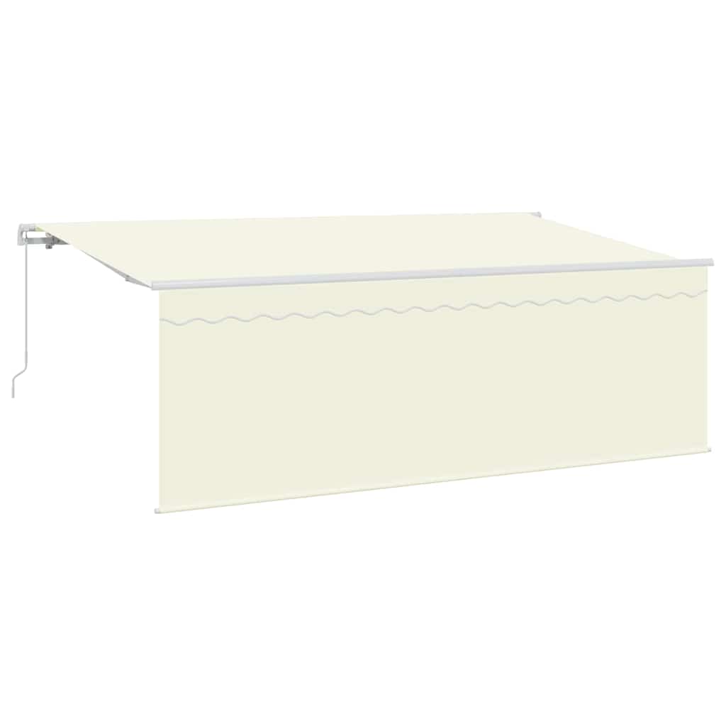 vidaXL Markiza wysuwana Kremowy 400 x 200 cm Poliester i aluminium