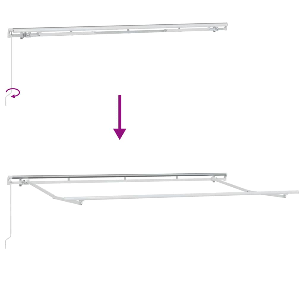 vidaXL Markiza wysuwana Kremowy 400 x 200 cm Poliester i aluminium