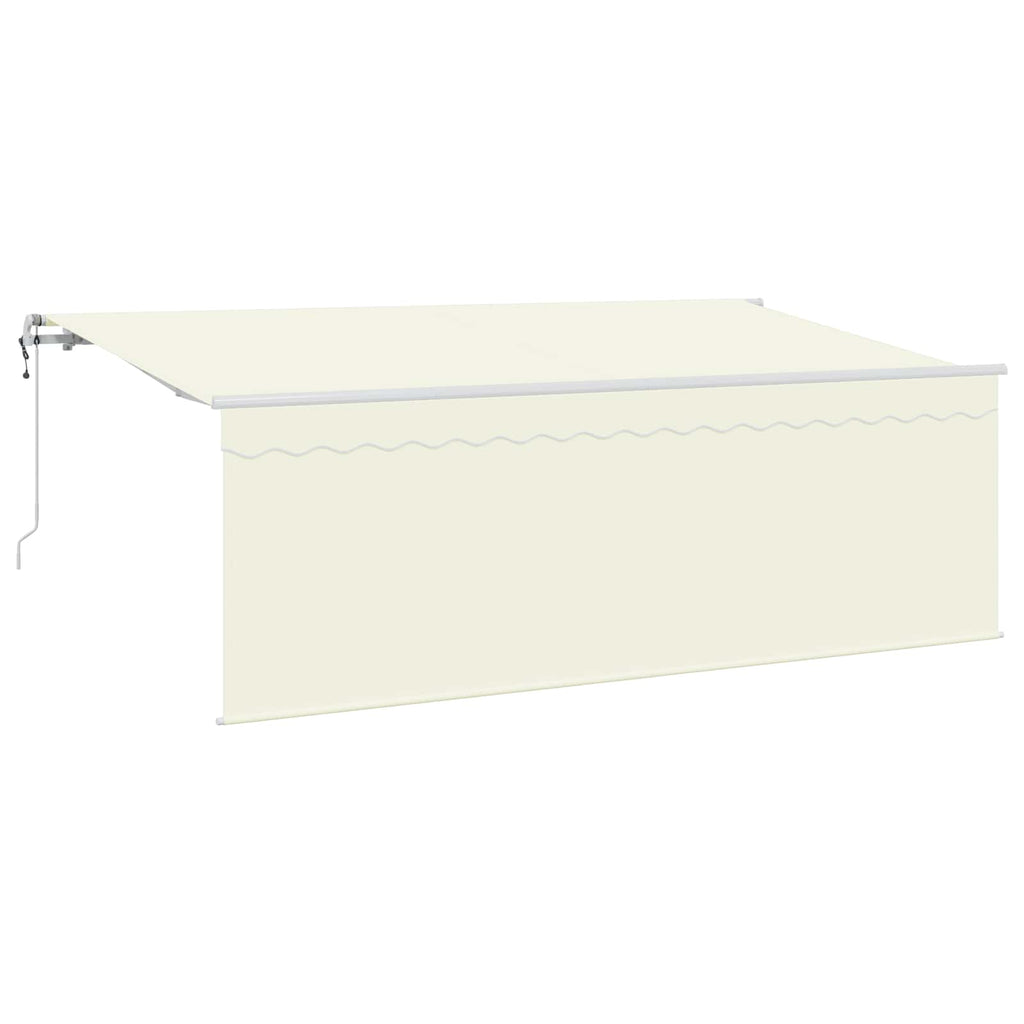 vidaXL Markiza wysuwana Kremowy 400 x 200 cm Poliester i aluminium