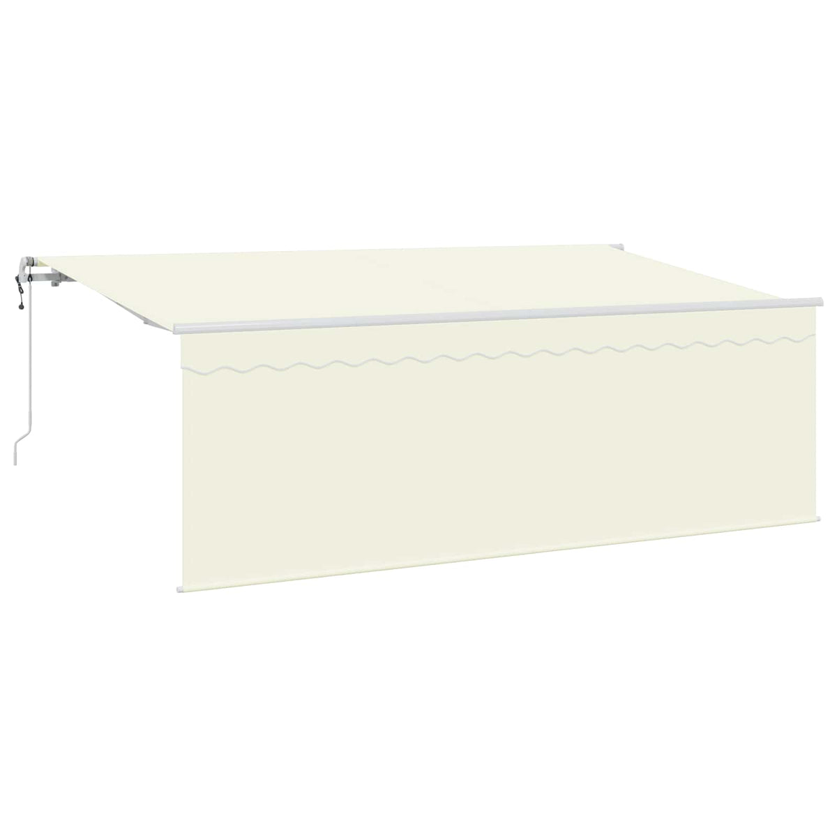 vidaXL Markiza wysuwana Kremowy 400 x 200 cm Poliester i aluminium