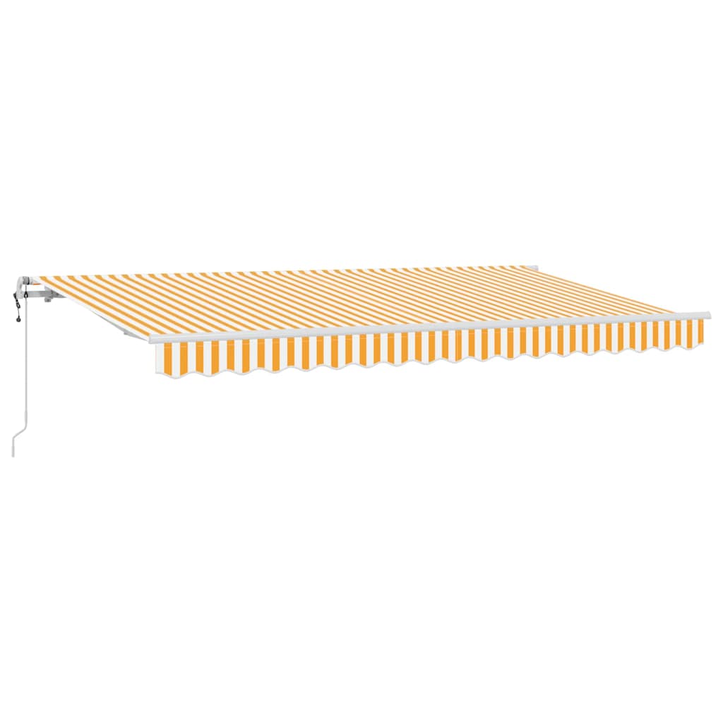 vidaXL Markiza zwijana Żółty 400 x 200 cm tkanina
