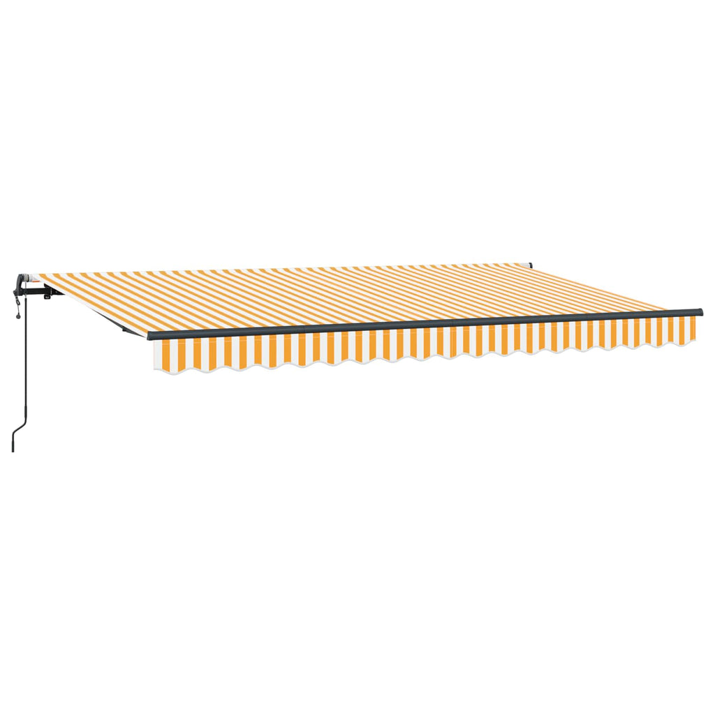 vidaXL Markiza zwijana Żółty 400 x 200 cm tkanina