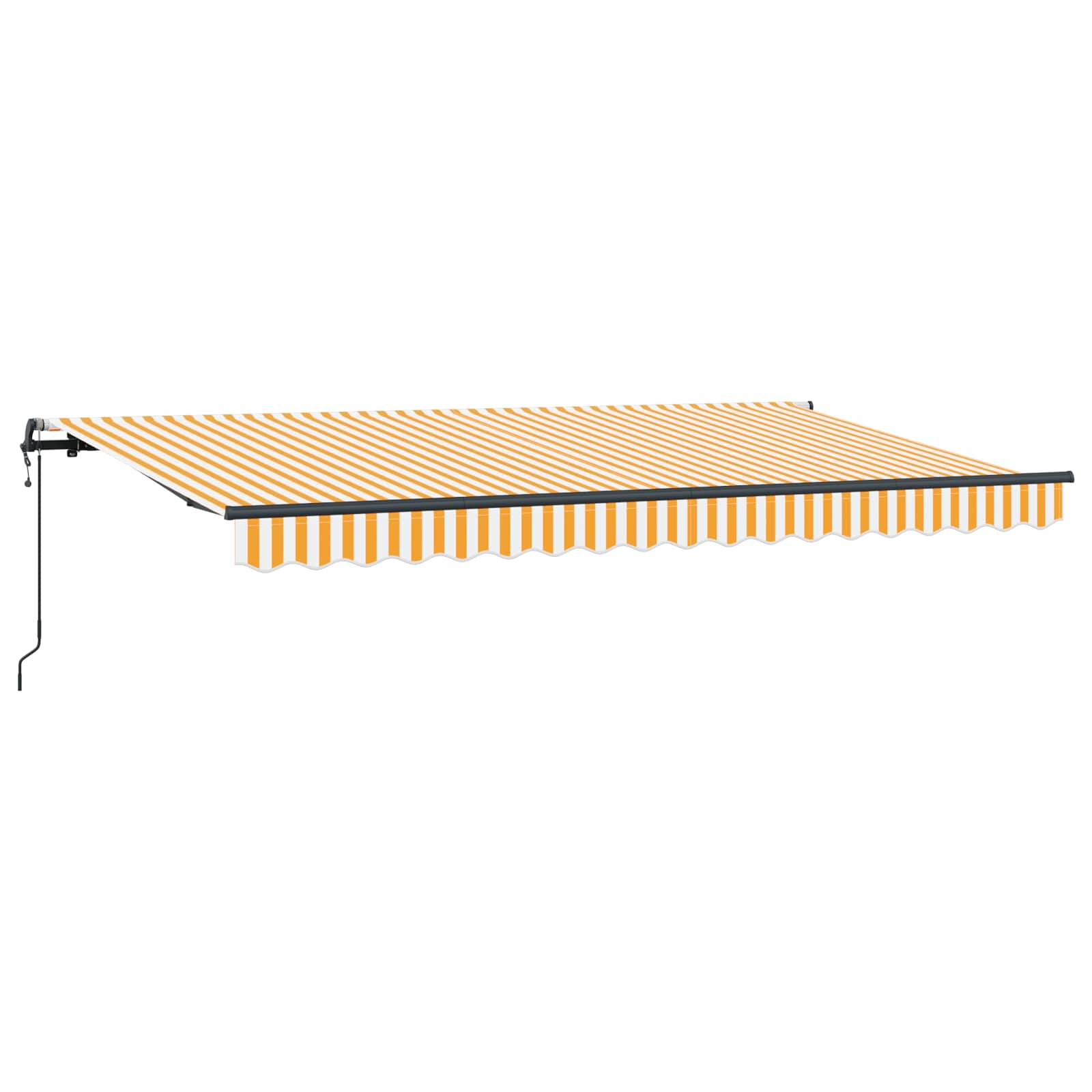 vidaXL Markiza zwijana Żółty 400 x 200 cm tkanina