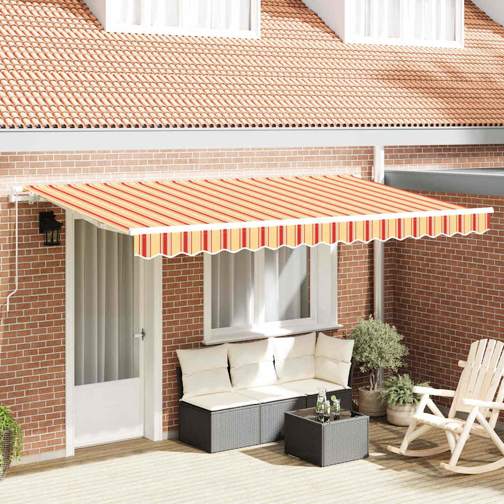 vidaXL Markiza wysuwana Żółty 400 x 200 cm tkanina