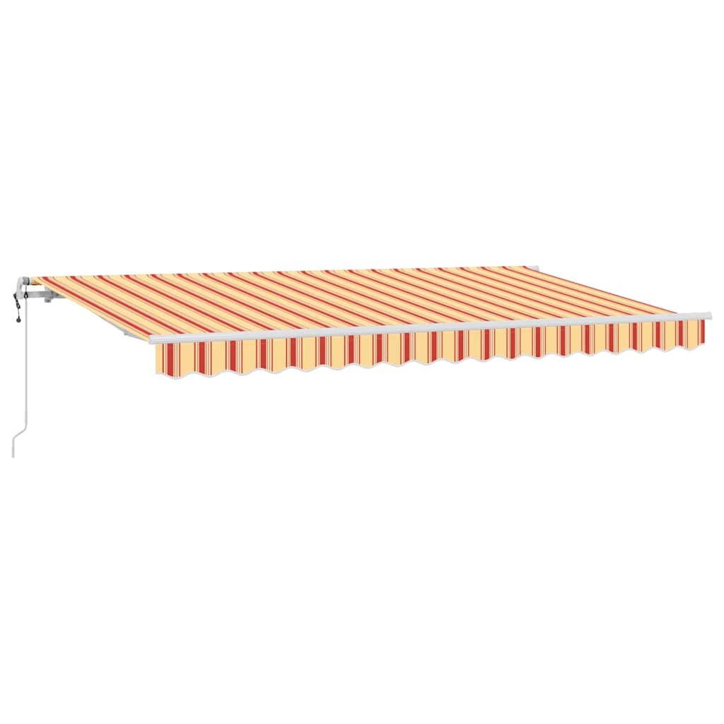 vidaXL Markiza wysuwana Żółty 400 x 200 cm tkanina