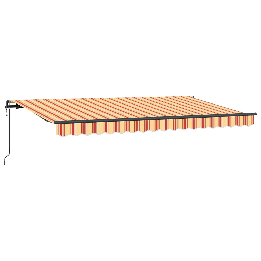 vidaXL Markiza wysuwana Żółty 400 x 200 cm tkanina
