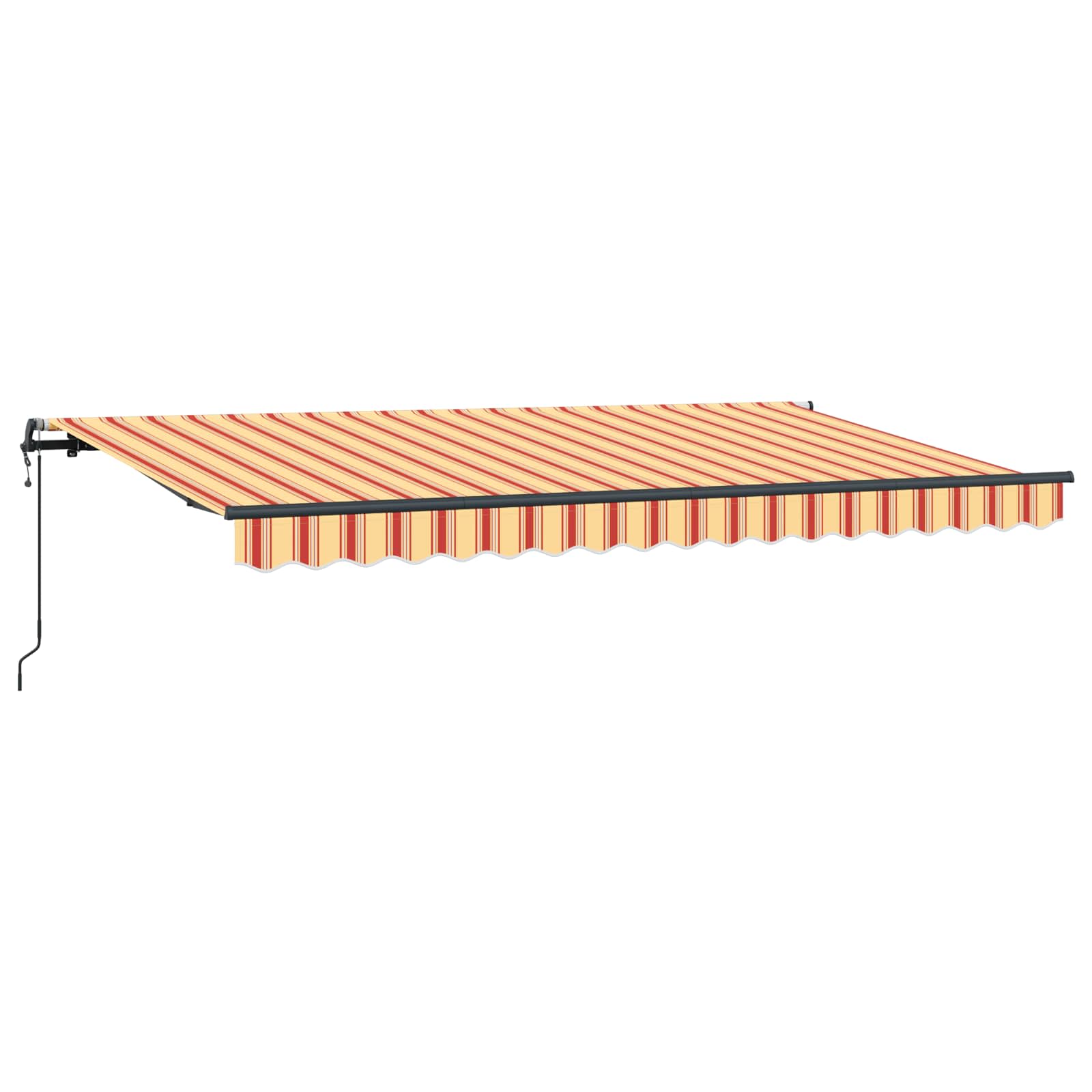 vidaXL Markiza wysuwana Żółty 400 x 200 cm tkanina
