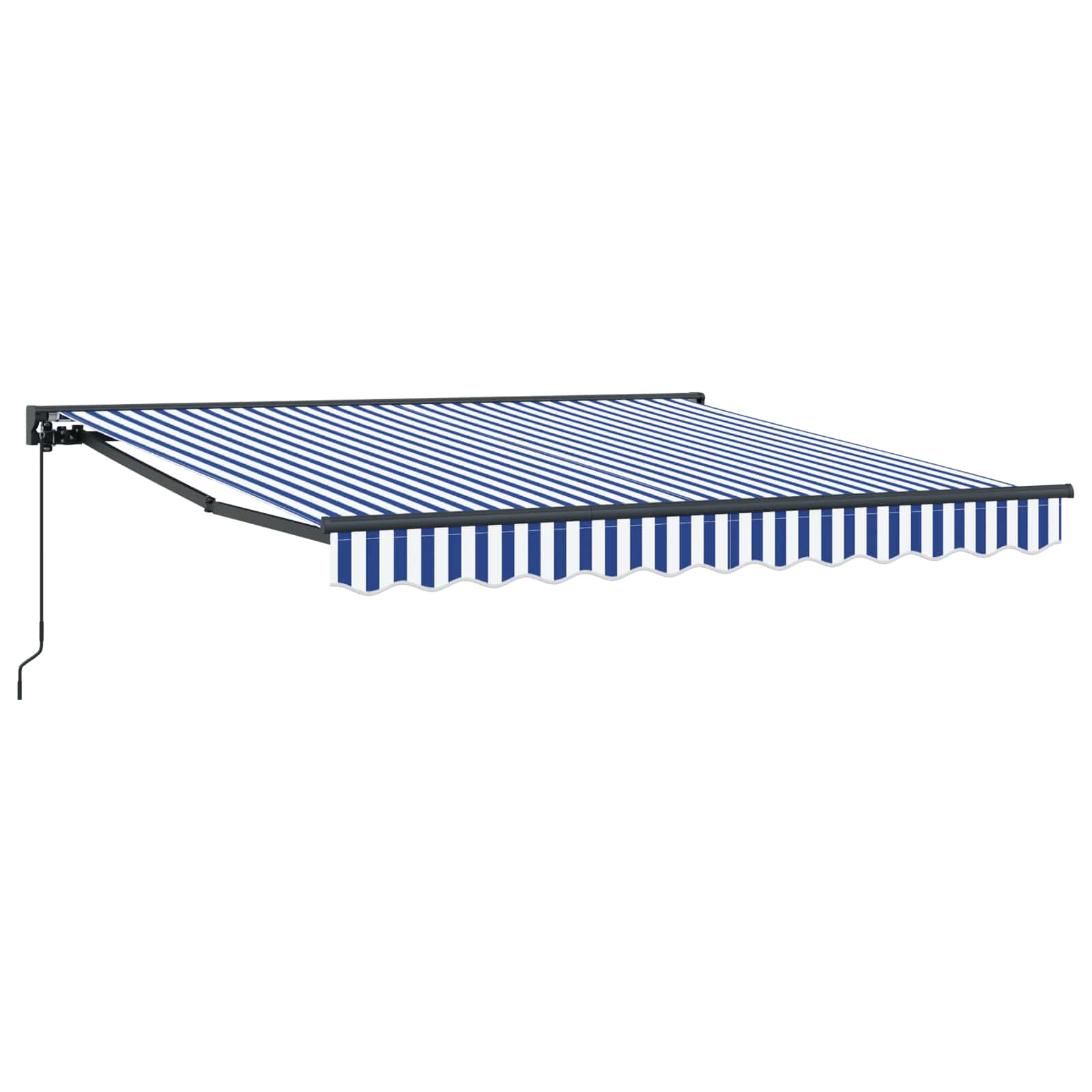 vidaXL Rama markizy Niebieski i biały 300 x 250 cm