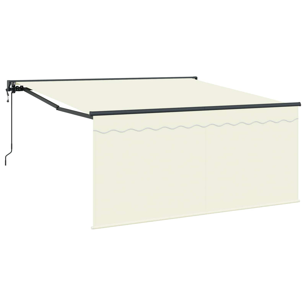 vidaXL Markiza zwijana Kremowy 300 x 250 cm Poliester i aluminium