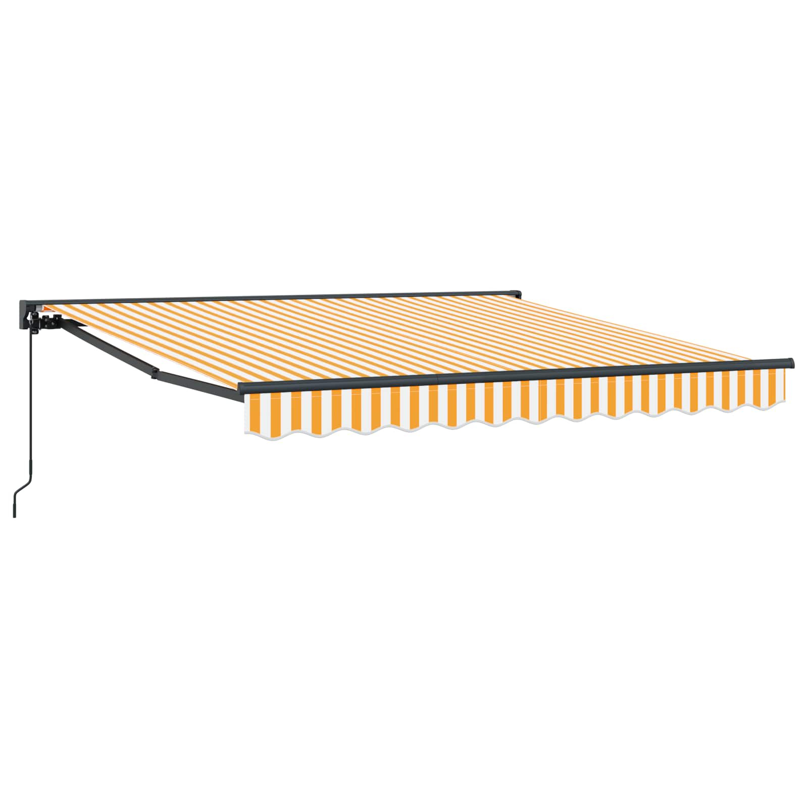 vidaXL Rama markizy Żółty i Biały 300 x 250 cm Poliester z powłoką PU