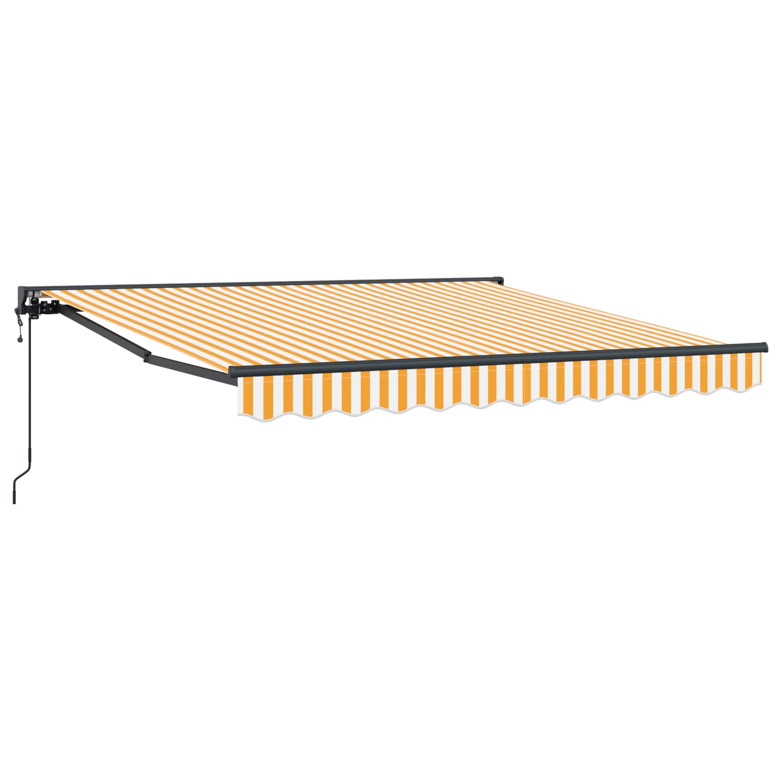 vidaXL Rama markizy Żółty i Biały 300 x 250 cm Poliester z powłoką PU