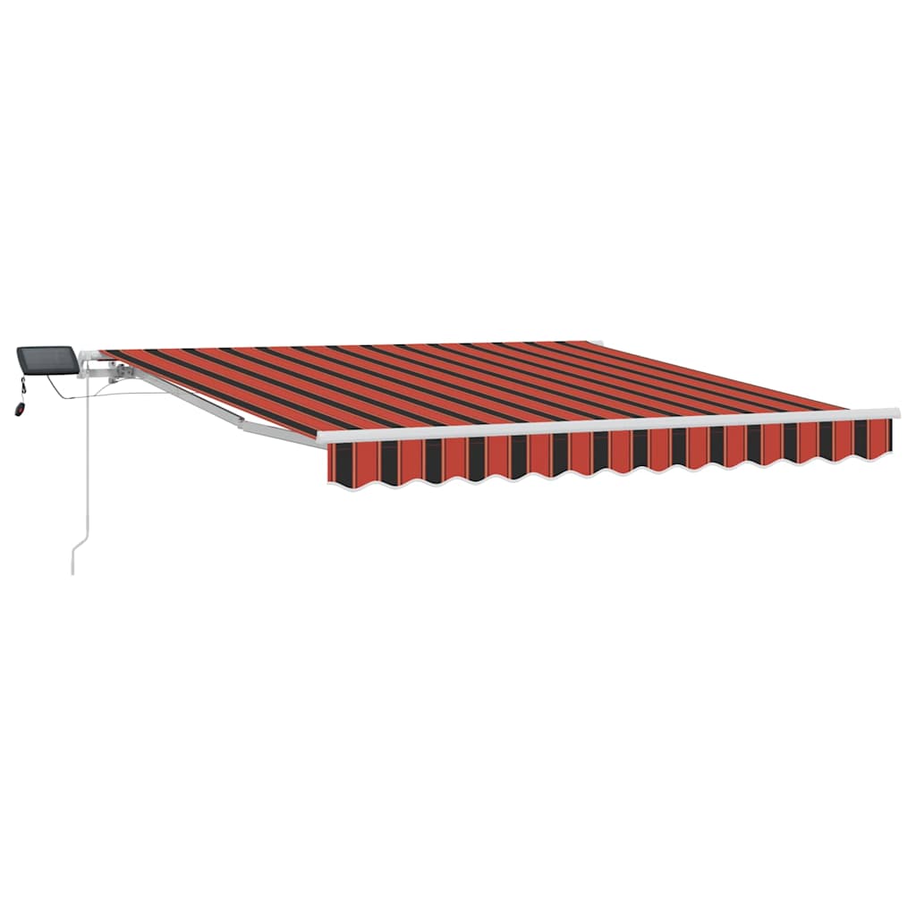 vidaXL Markiza wysuwana pomarańczowy i brązowy 300 x 250 cm