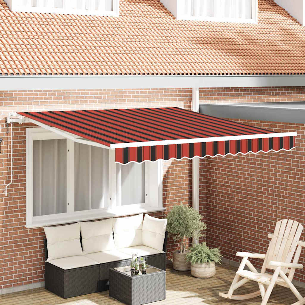 vidaXL Markiza wysuwana pomarańczowy i brązowy 300 x 250 cm
