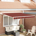 vidaXL Markiza wysuwana pomarańczowy i brązowy 300 x 250 cm