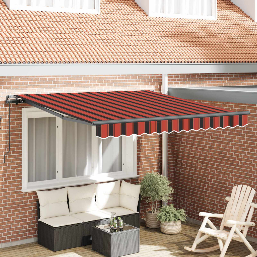 vidaXL Markiza zwijana pomarańczowy i brązowy 300 x 250 cm