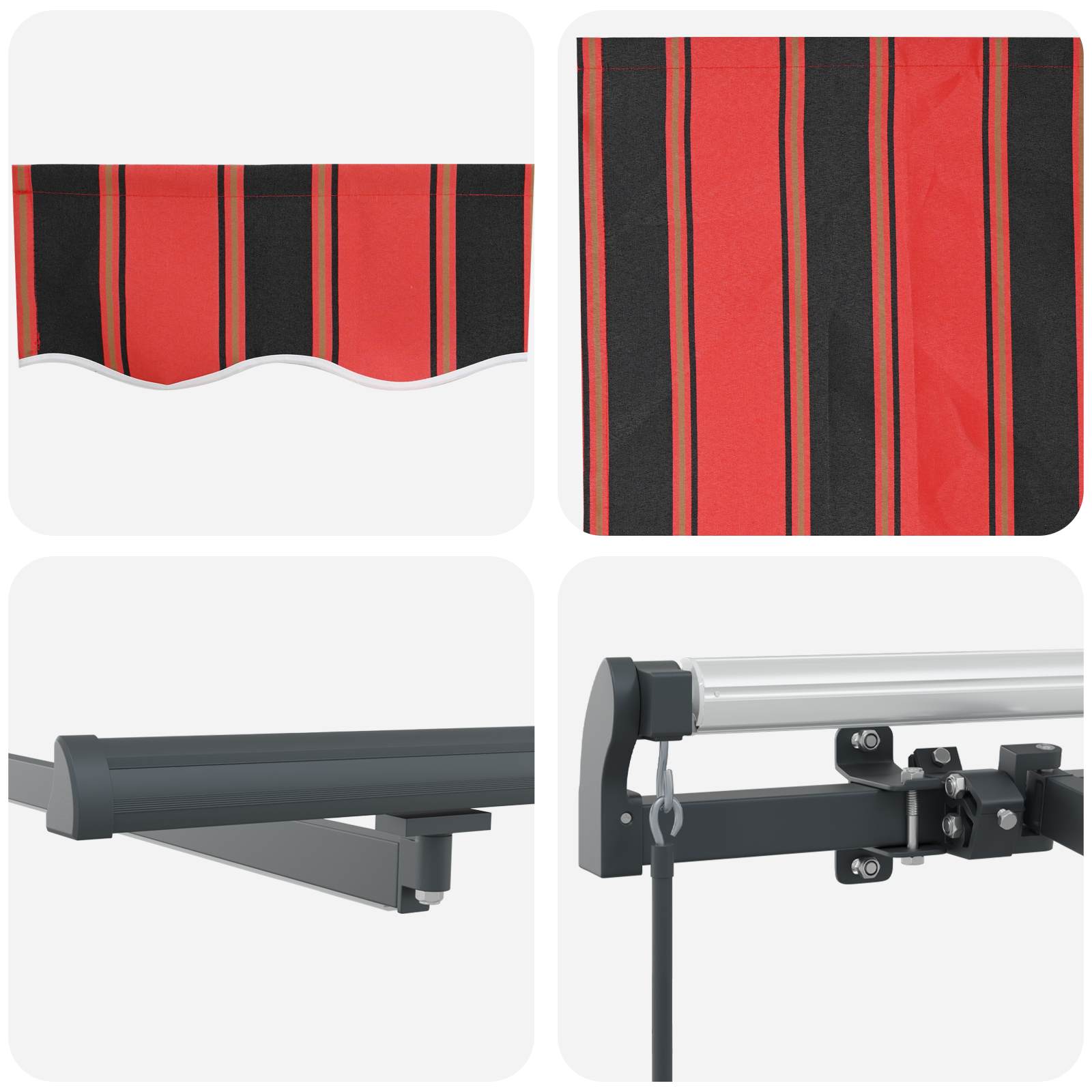 vidaXL Markiza wysuwana pomarańczowy i brązowy 300 x 250 cm