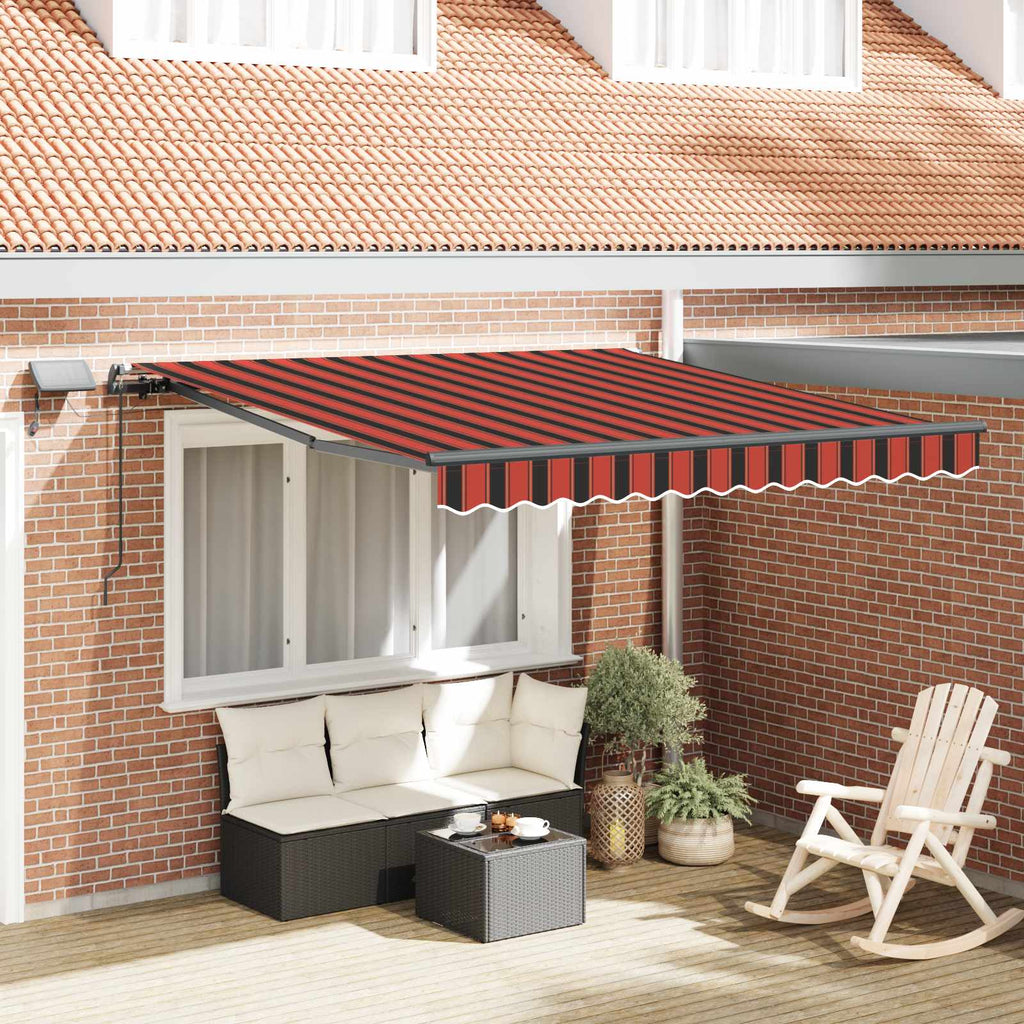 vidaXL Markiza wysuwana pomarańczowy i brązowy 300 x 250 cm