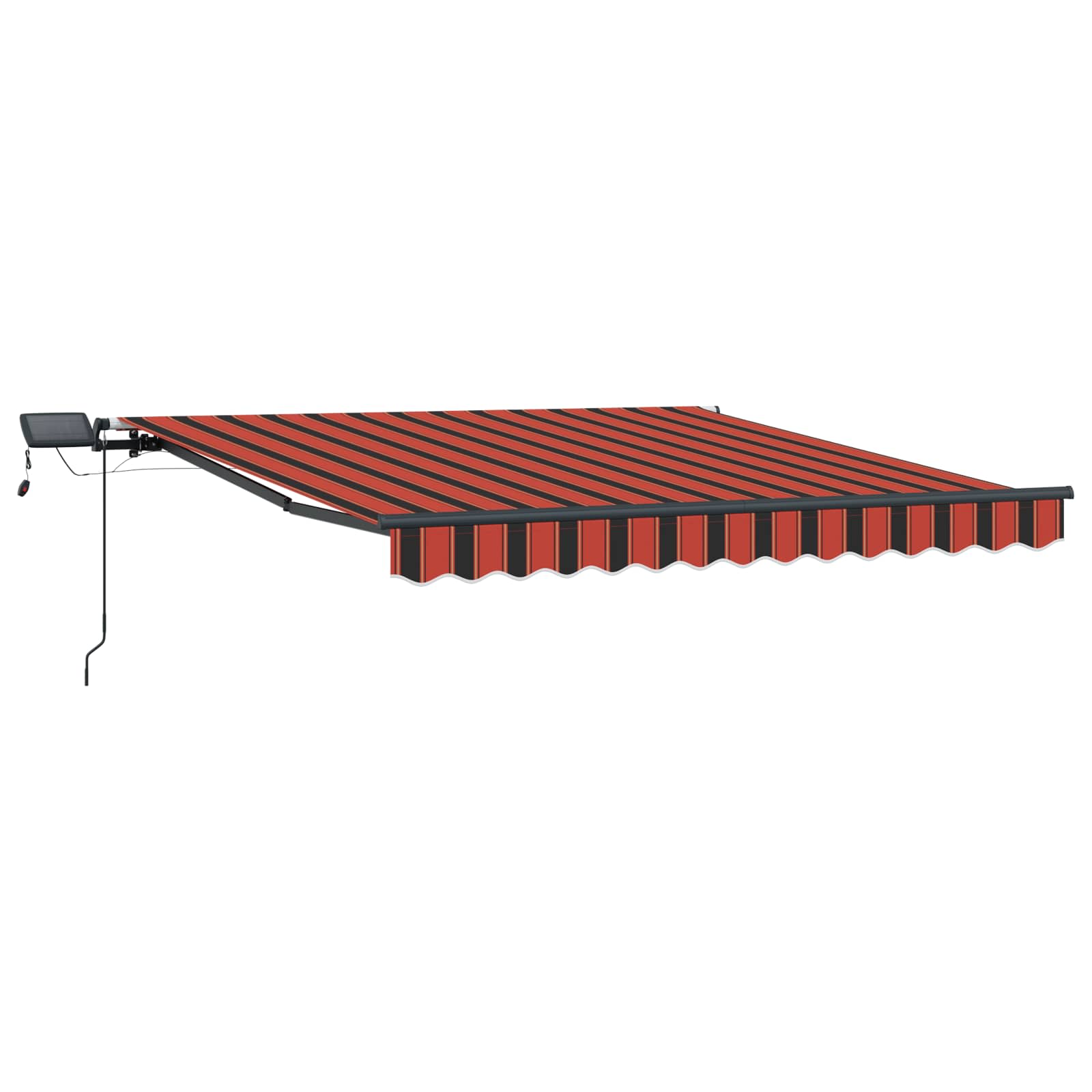 vidaXL Markiza wysuwana pomarańczowy i brązowy 300 x 250 cm