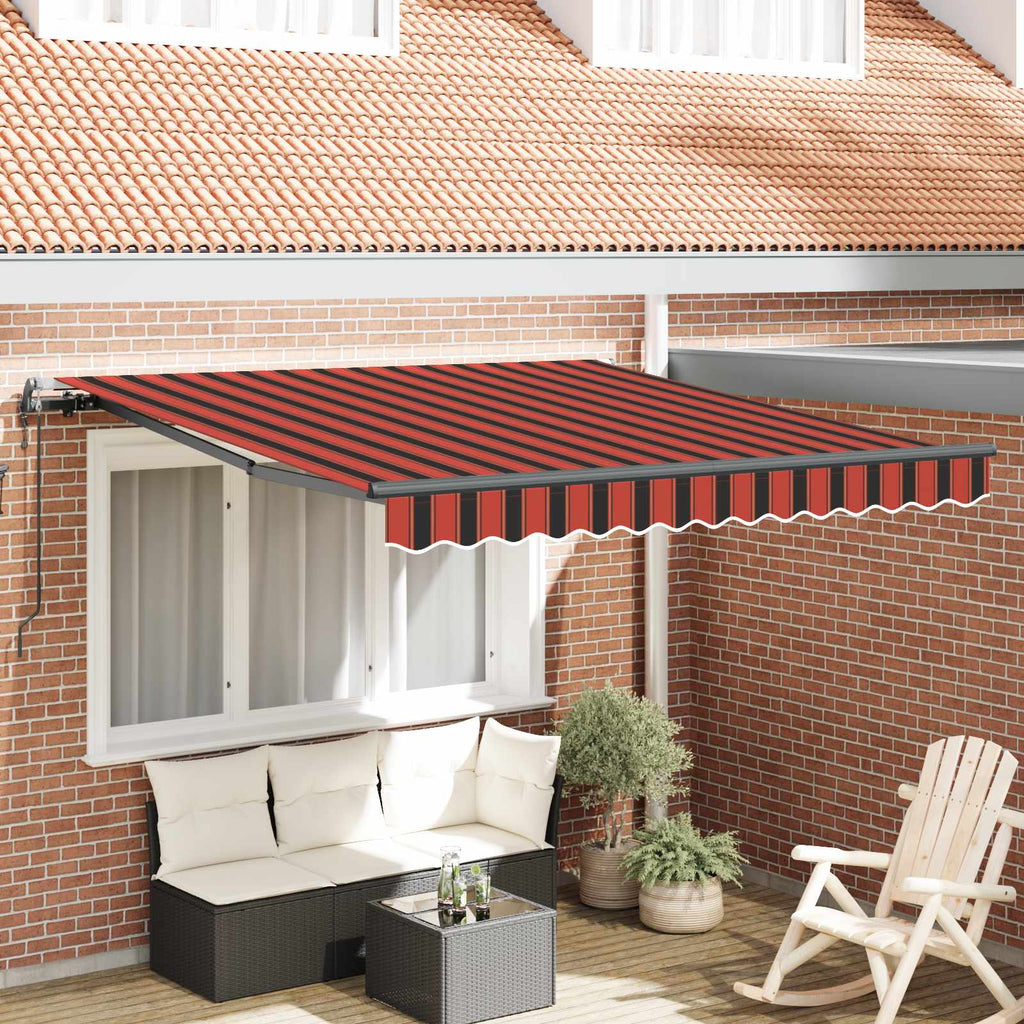 vidaXL Markiza wysuwana pomarańczowy i brązowy 300 x 250 cm