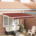vidaXL Markiza Pomarańczowy i brązowy 300 x 250 cm Poliester i Metal