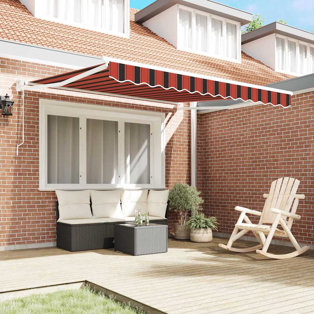 vidaXL Markiza Pomarańczowy i brązowy 300 x 250 cm Poliester i Metal