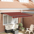 vidaXL Rama markizy Pomarańczowy i Czarny 300 x 250 cm