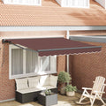 vidaXL Rama markizy Brązowy 300 x 250 cm Poliester z powłoką PU