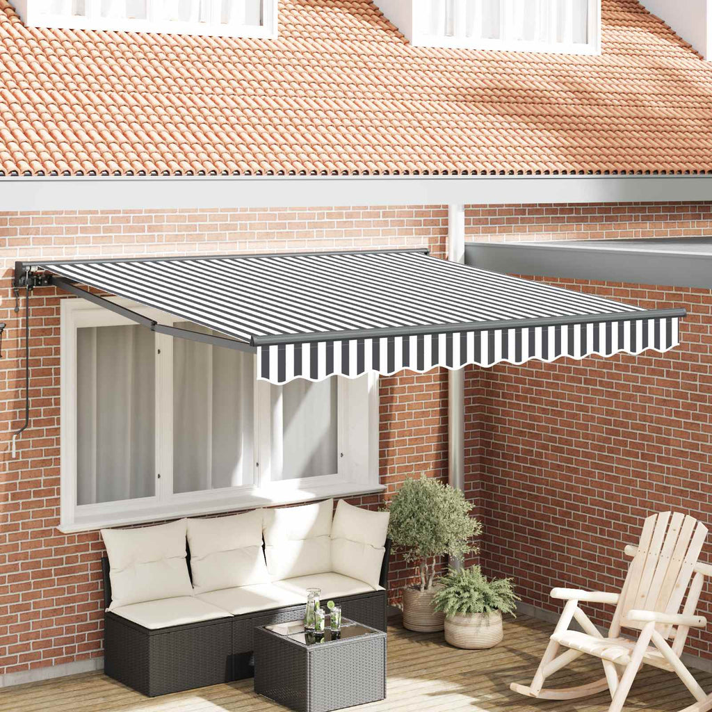 vidaXL Rama markizy Antracytowy i biały 300 x 250 cm