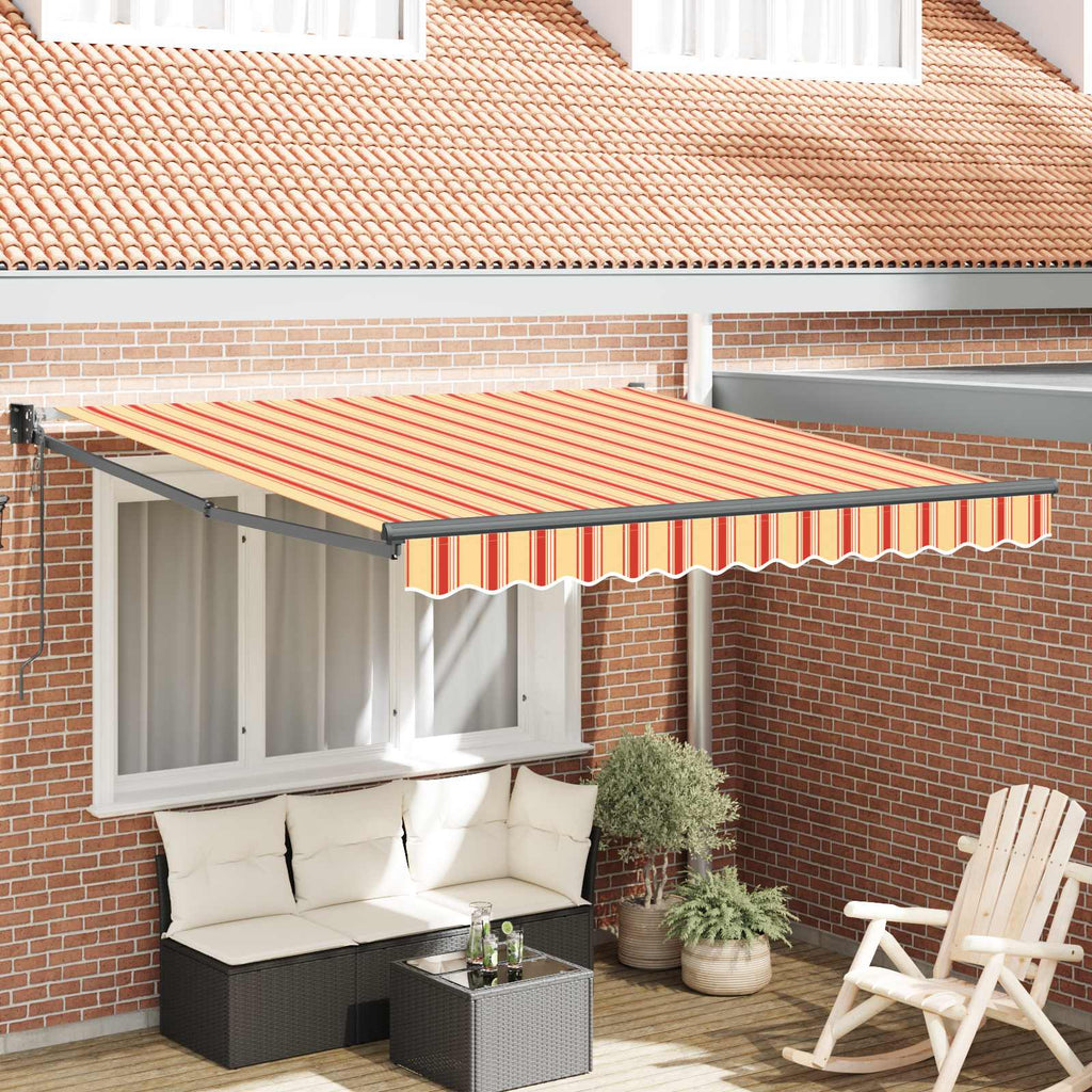 vidaXL Markiza Żółty i pomarańczowy 300 x 250 cm Poliester i Metal
