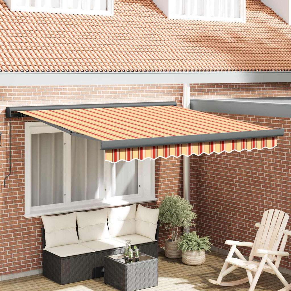 vidaXL Markiza wysuwana Żółty i pomarańczowy 300 x 250 cm