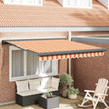 vidaXL Markiza wysuwana Żółty i pomarańczowy 300 x 250 x 165 cm